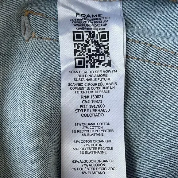 NWT Frame Le Easy High Rise Flare Leg Jeans - Size: 30